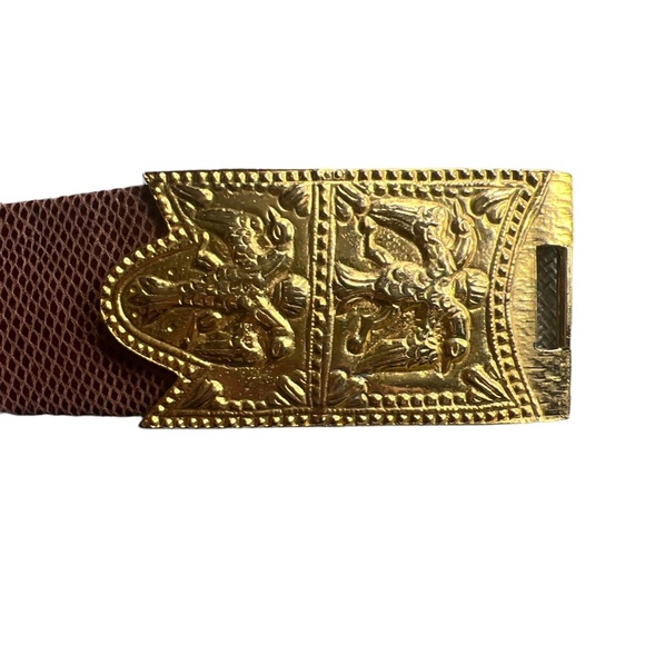 VINTAGE JUDITH LEIBER LEATHER WAIST BELT - Picture 5 of 8